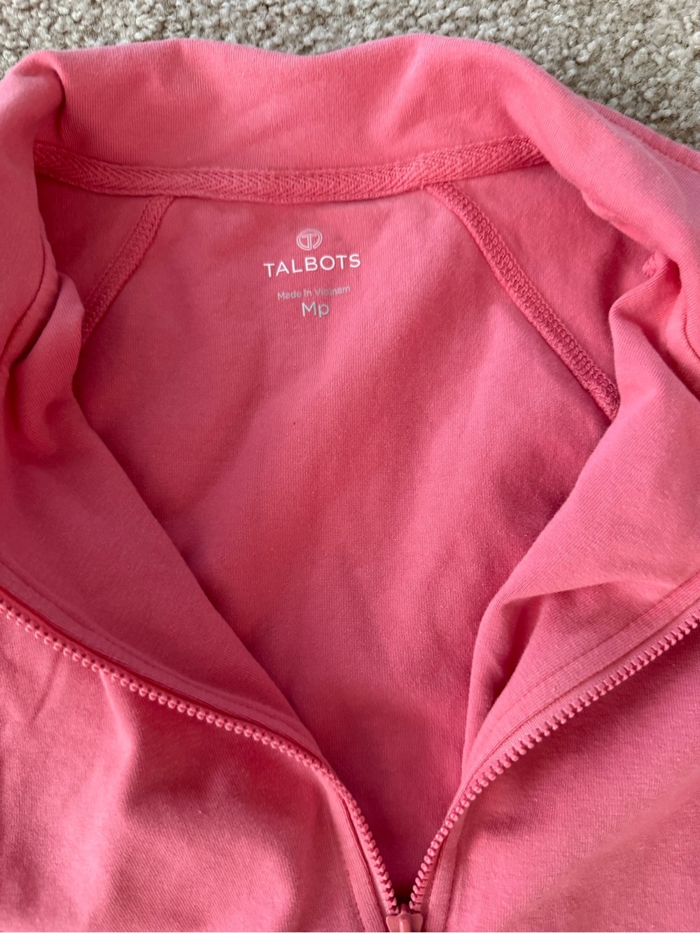 Talbots Coral Zip-Front Utility Jacket - Picture 4 of 4
